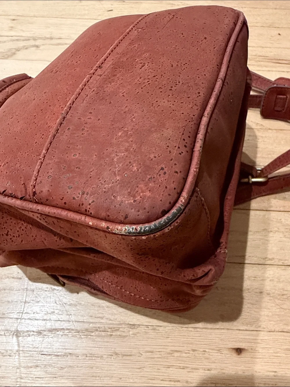 Rust Brown Women's Backpack Purse - Classic Structured Top-Handle Backpack